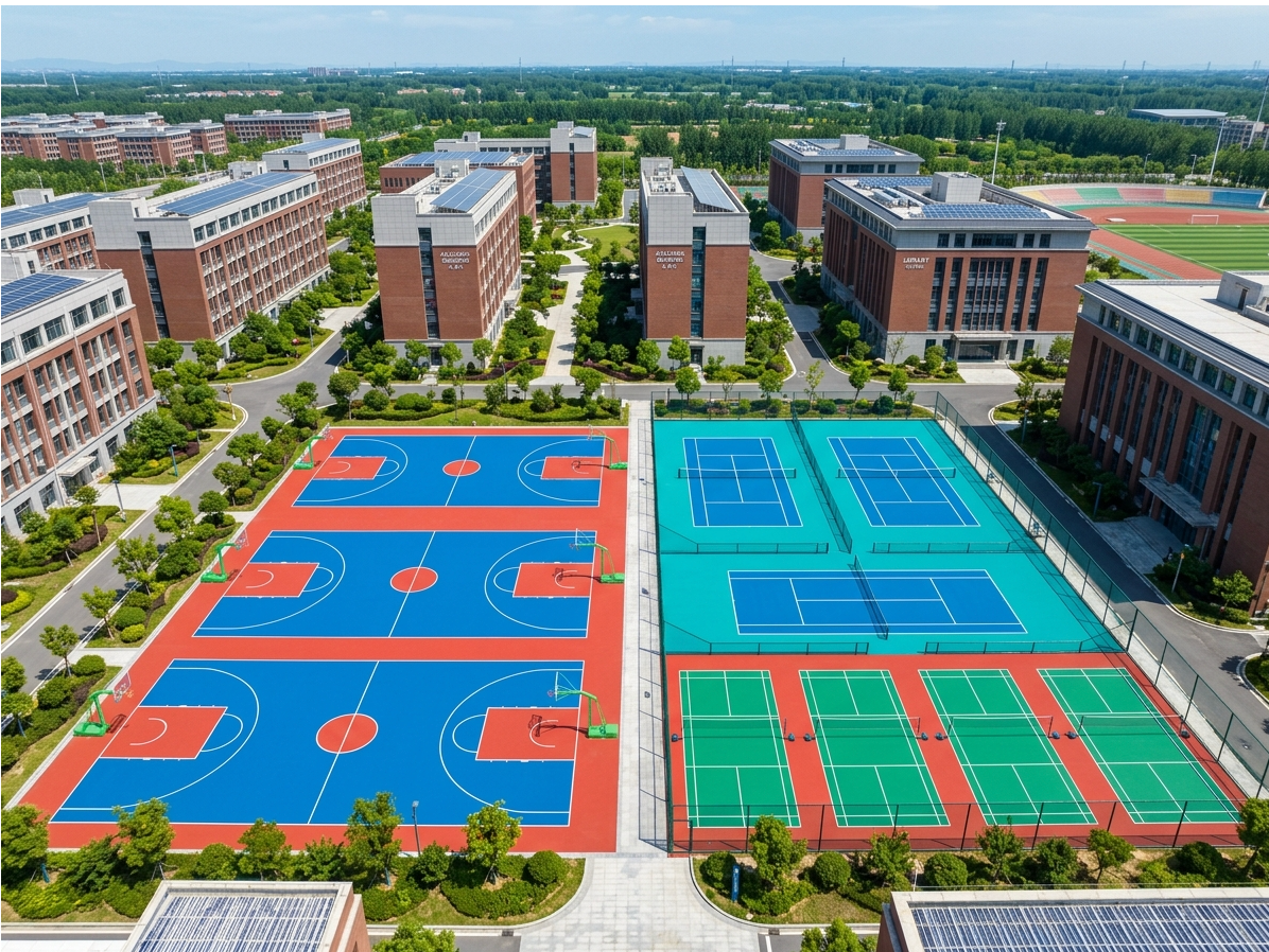 驻马店市硅PU球场学校塑胶跑道 - 厂家